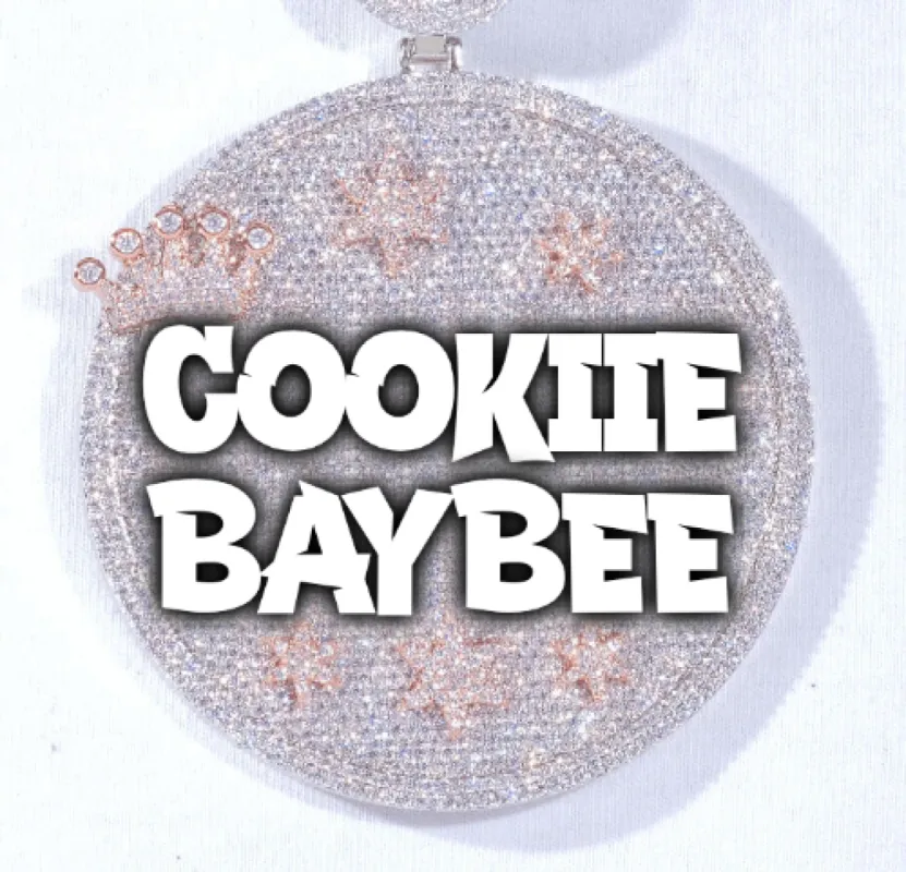 CUSTOM LETTER NECKLACE 3D BIG CROWN DISC sold by The GUU Shop