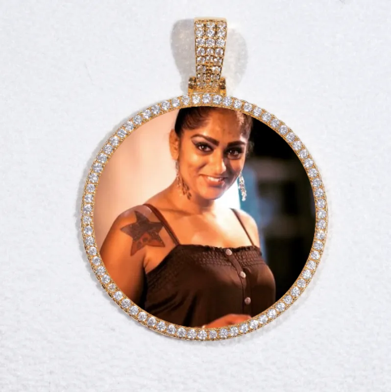 MEDIUM 3D CIRCLE CUSTOM PICTURE PENDANT sold by The GUU Shop