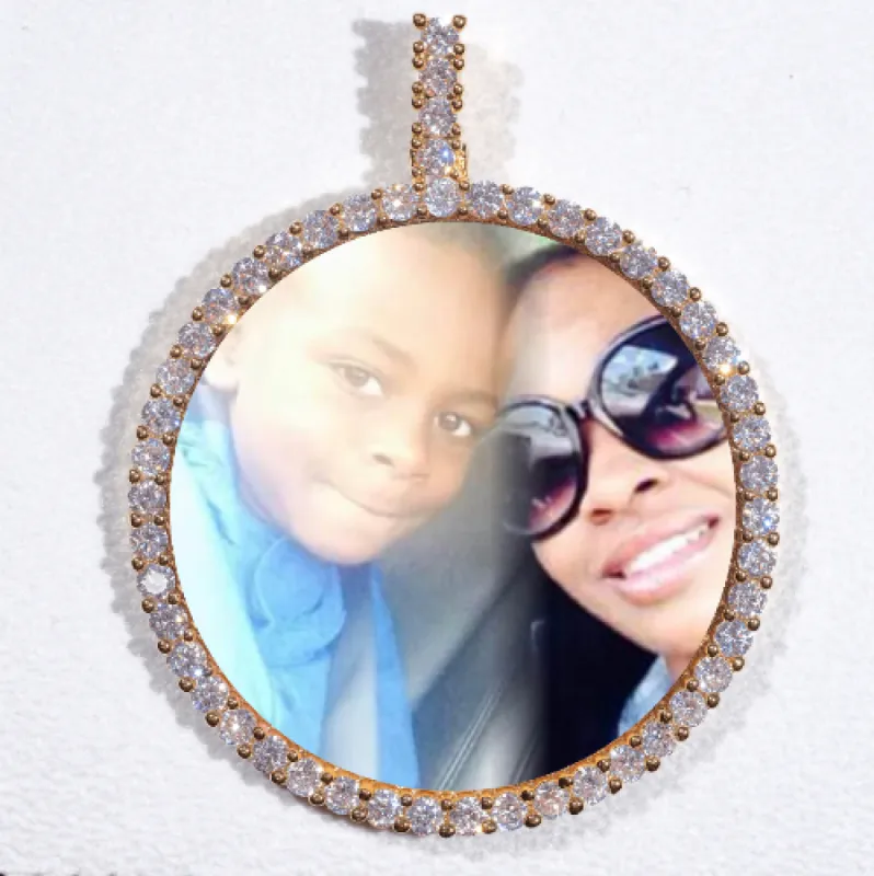 LARGE 3D CIRCLE CUSTOM PICTURE PENDANT sold by The GUU Shop