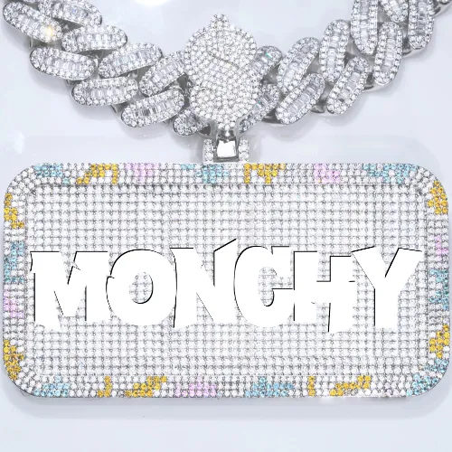 CUSTOM LETTER NECKLACE 3D COLORFUL SQUARE sold by The GUU Shop