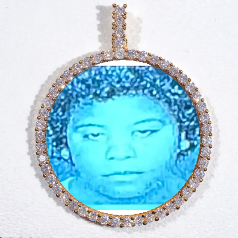 LARGE 3D CIRCLE CUSTOM PICTURE PENDANT sold by The GUU Shop