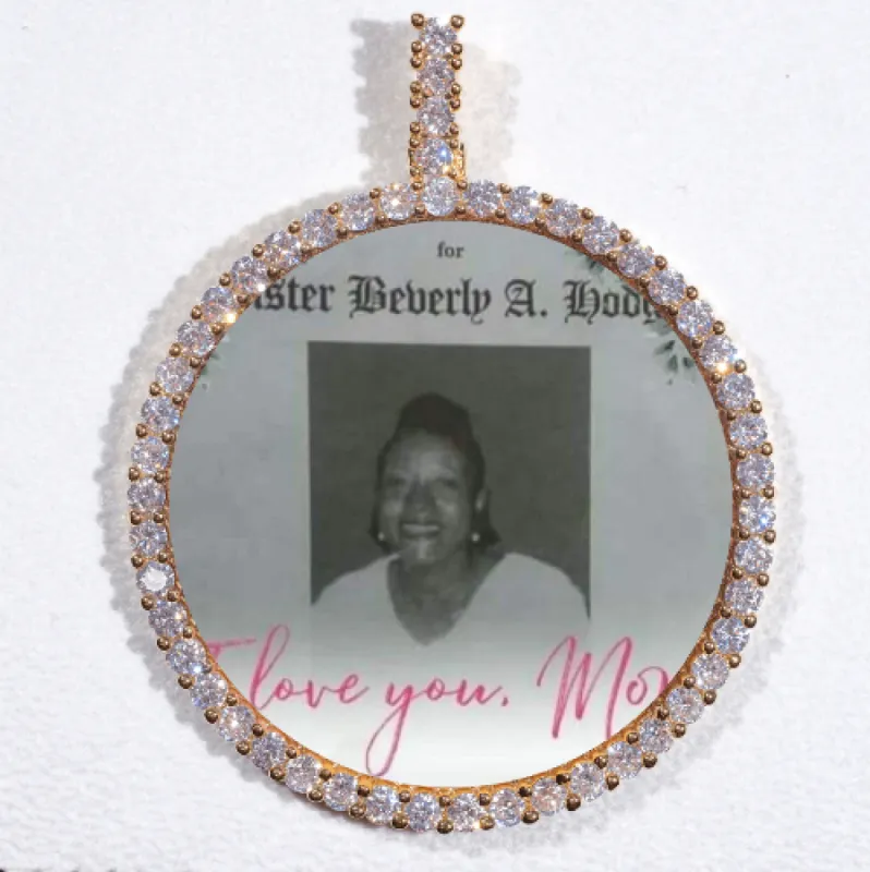 LARGE 3D CIRCLE CUSTOM PICTURE PENDANT sold by The GUU Shop