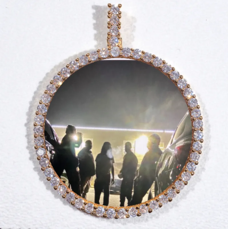 LARGE 3D CIRCLE CUSTOM PICTURE PENDANT sold by The GUU Shop