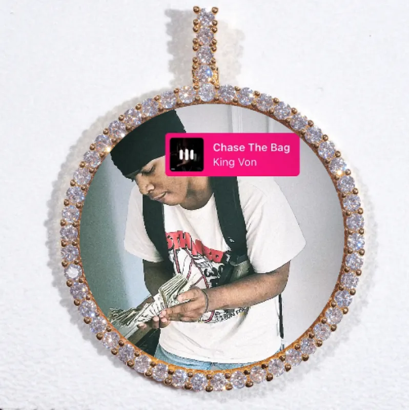 LARGE 3D CIRCLE CUSTOM PICTURE PENDANT sold by The GUU Shop