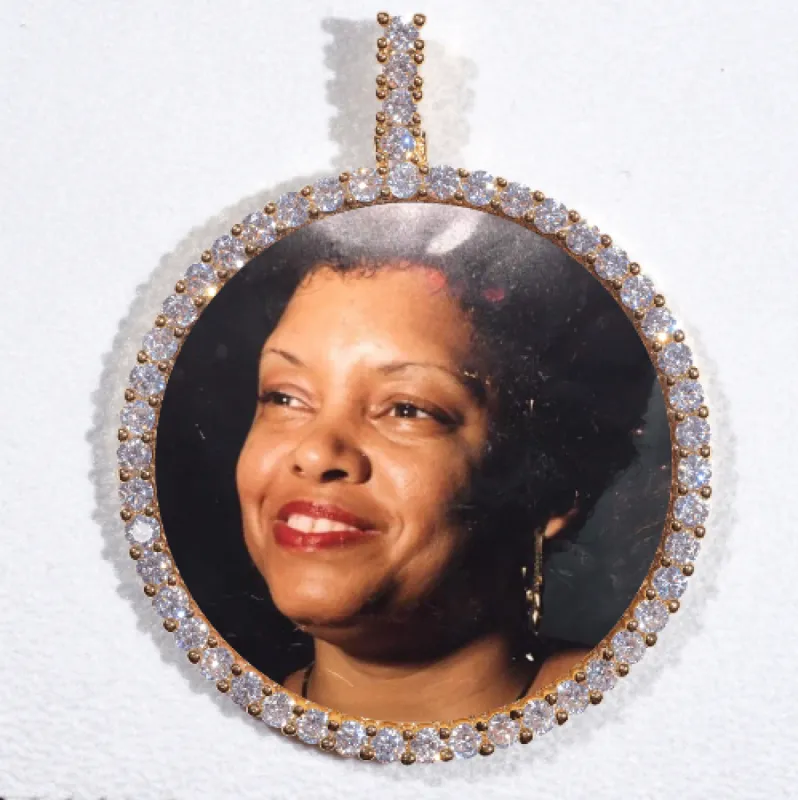 LARGE 3D CIRCLE CUSTOM PICTURE PENDANT sold by The GUU Shop