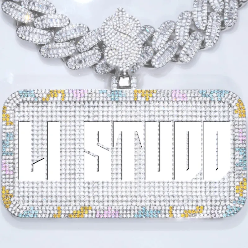 CUSTOM LETTER NECKLACE 3D COLORFUL SQUARE sold by The GUU Shop