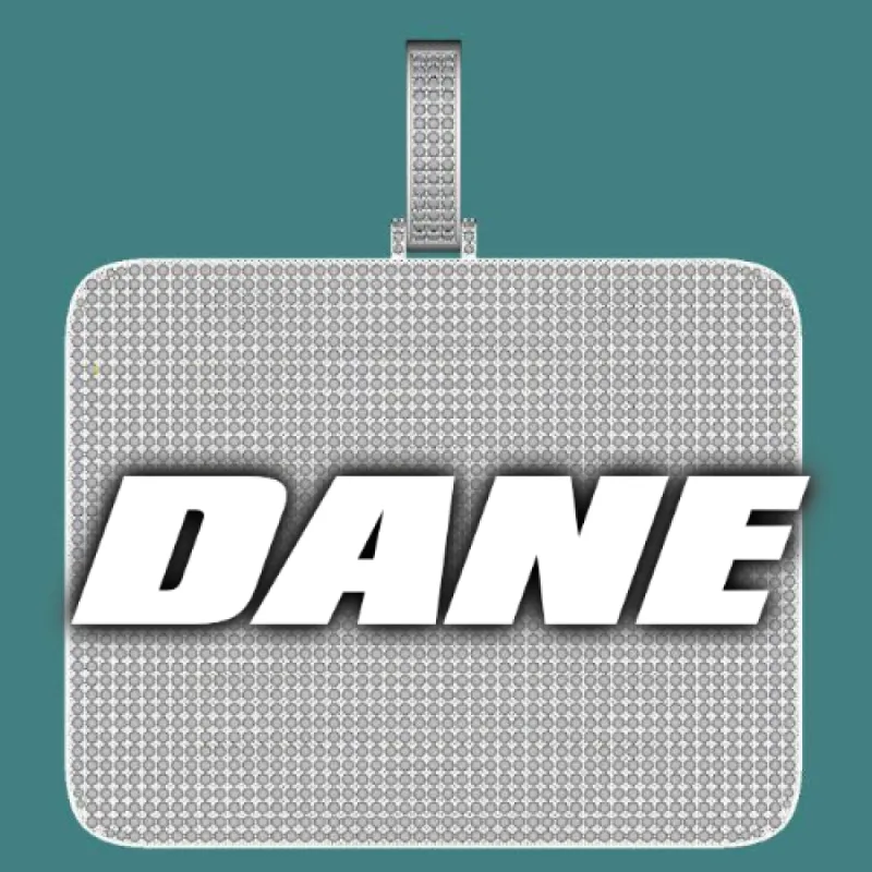 CUSTOM LETTER NECKLACE 3D BIG SQUARE sold by The GUU Shop