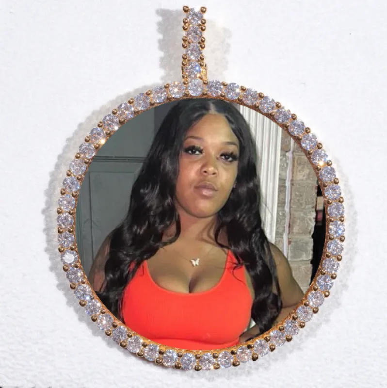 LARGE 3D CIRCLE CUSTOM PICTURE PENDANT sold by The GUU Shop