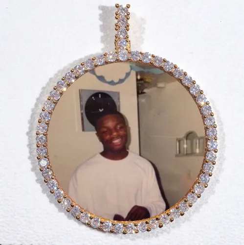 LARGE 3D CIRCLE CUSTOM PICTURE PENDANT sold by The GUU Shop