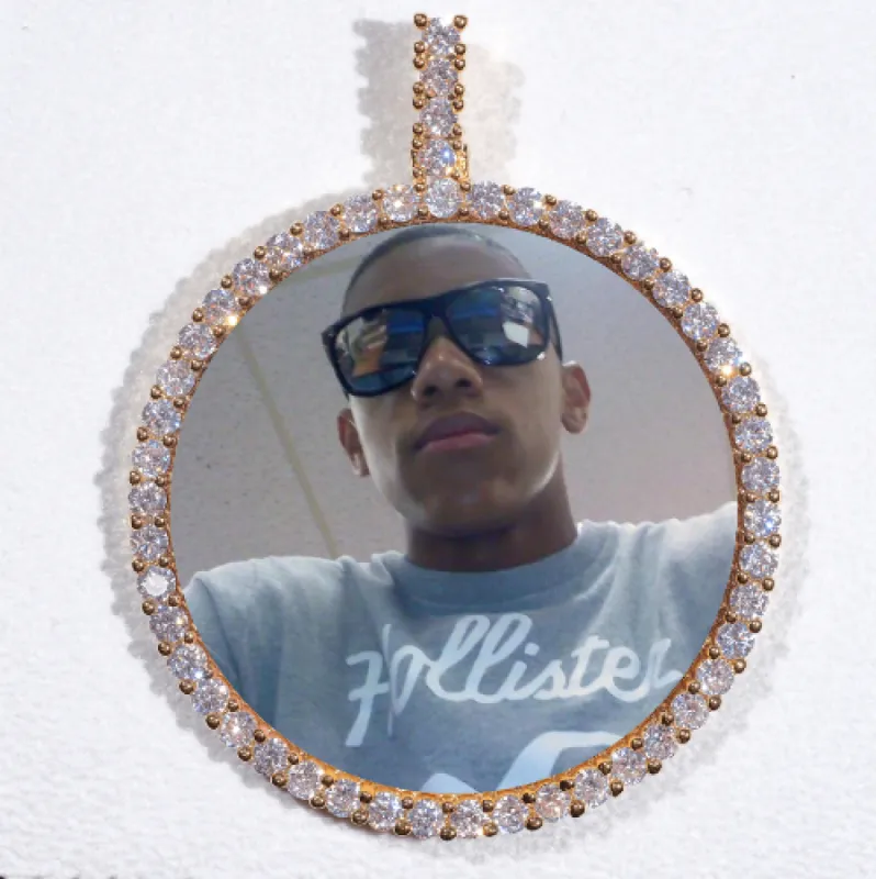 LARGE 3D CIRCLE CUSTOM PICTURE PENDANT sold by The GUU Shop