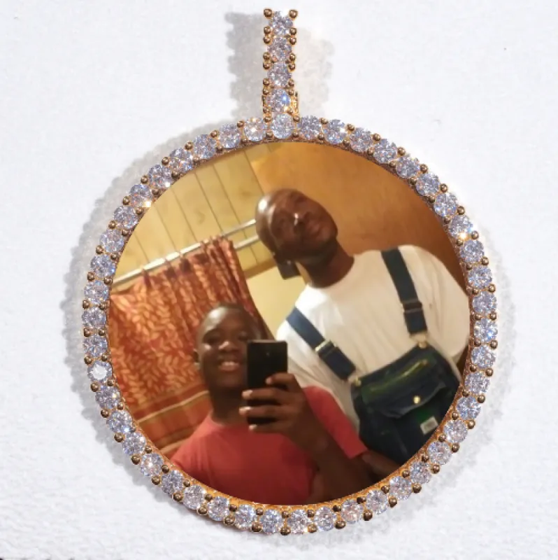 LARGE 3D CIRCLE CUSTOM PICTURE PENDANT sold by The GUU Shop