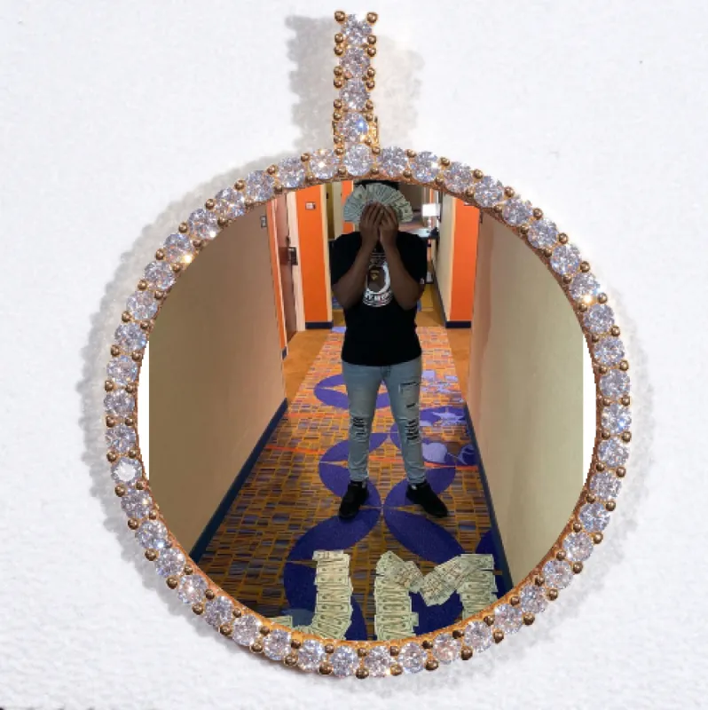 LARGE 3D CIRCLE CUSTOM PICTURE PENDANT sold by The GUU Shop