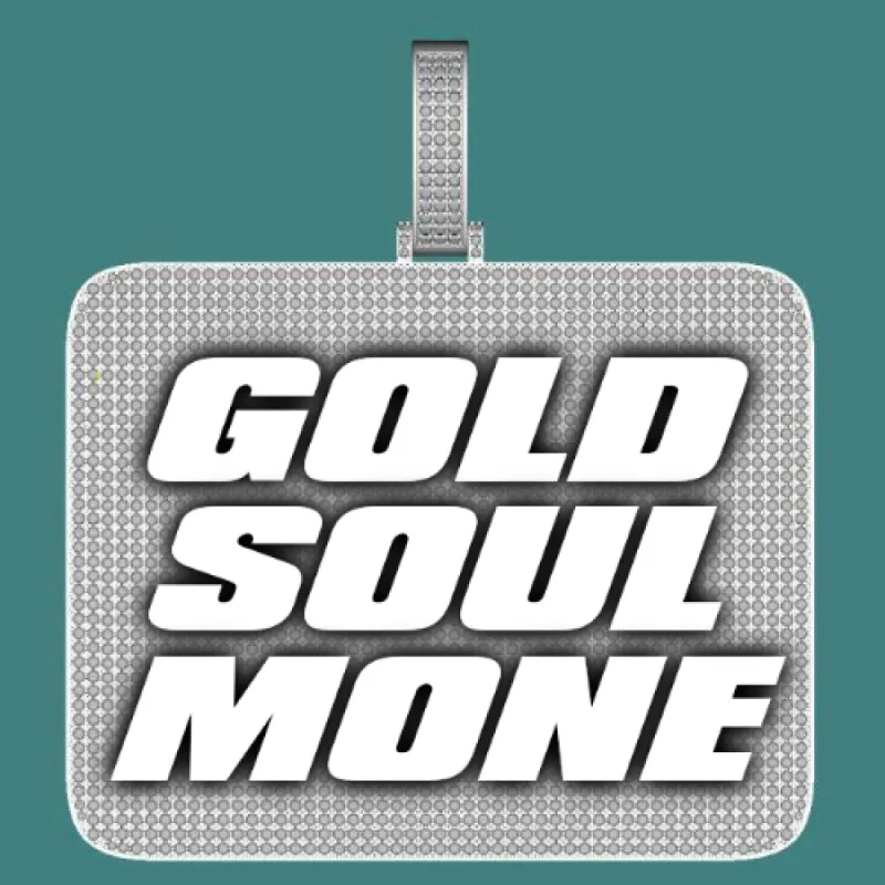 CUSTOM LETTER NECKLACE 3D BIG SQUARE sold by The GUU Shop