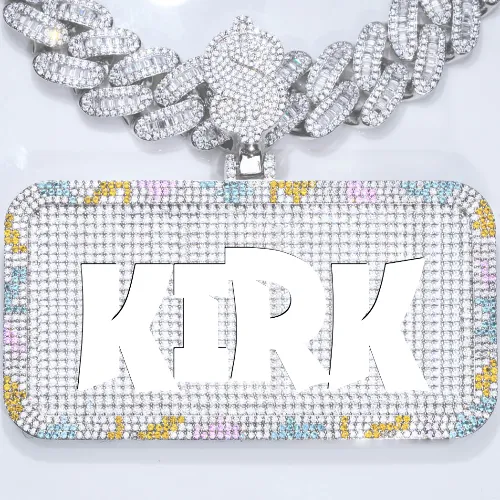 CUSTOM LETTER NECKLACE 3D COLORFUL SQUARE sold by The GUU Shop