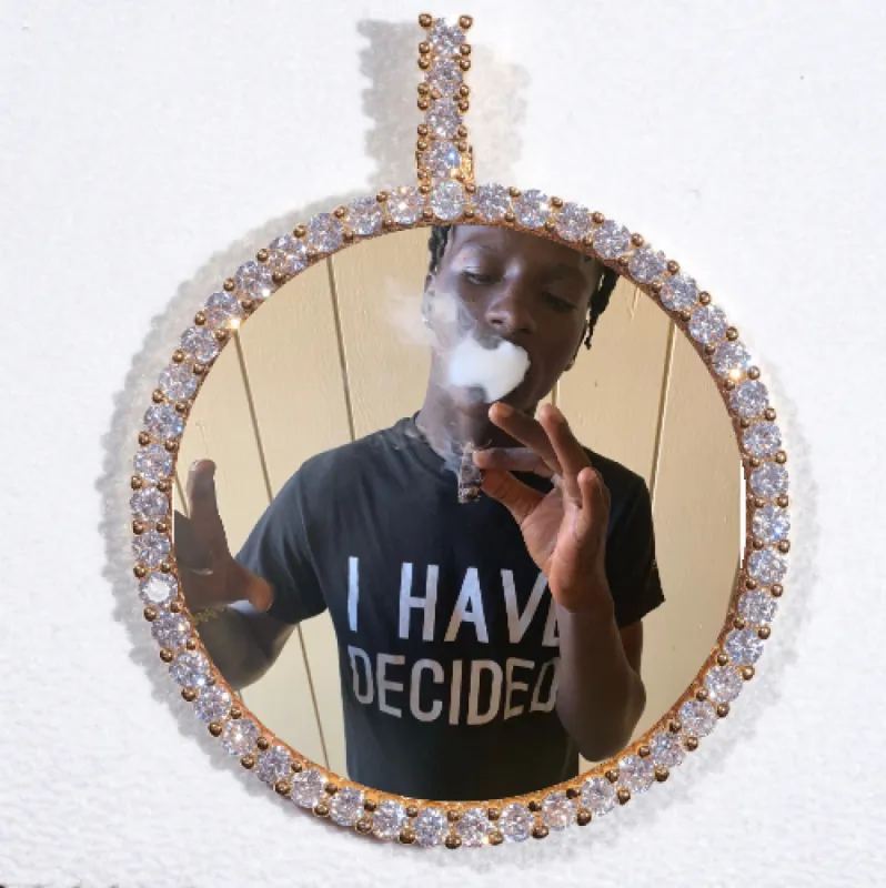 LARGE 3D CIRCLE CUSTOM PICTURE PENDANT sold by The GUU Shop