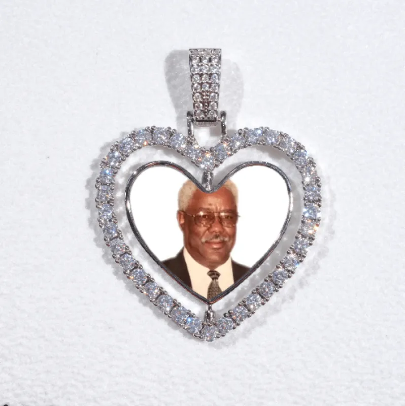 3D Spinning 2-Faced Heart Custom Picture Pendant sold by The GUU Shop