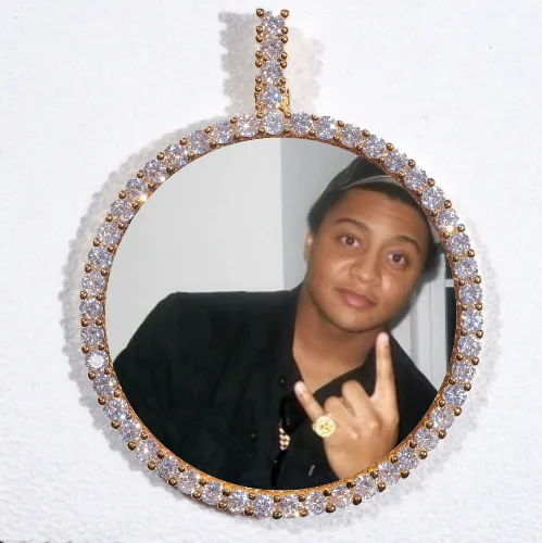 LARGE 3D CIRCLE CUSTOM PICTURE PENDANT sold by The GUU Shop