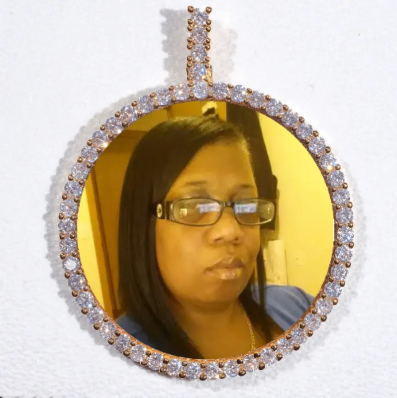 LARGE 3D CIRCLE CUSTOM PICTURE PENDANT sold by The GUU Shop