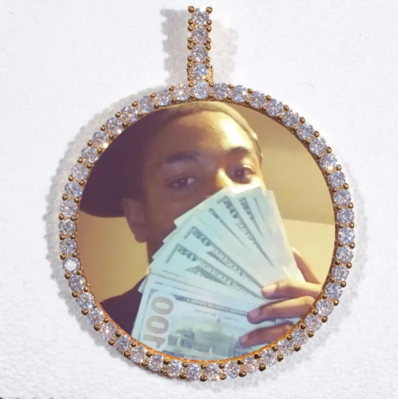 LARGE 3D CIRCLE CUSTOM PICTURE PENDANT sold by The GUU Shop