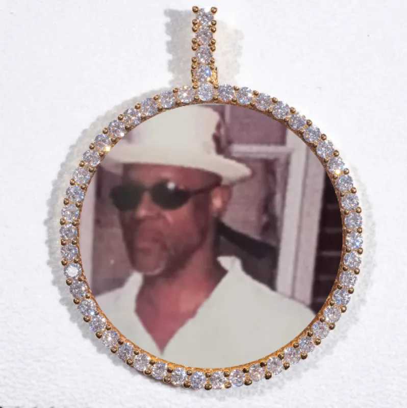 LARGE 3D CIRCLE CUSTOM PICTURE PENDANT sold by The GUU Shop