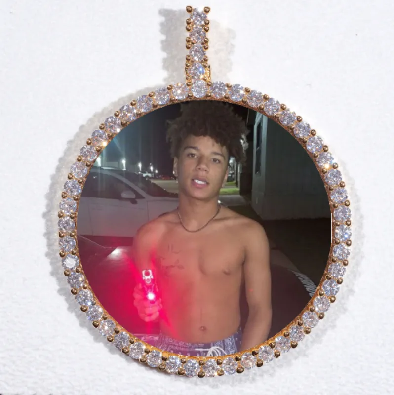 LARGE 3D CIRCLE CUSTOM PICTURE PENDANT sold by The GUU Shop