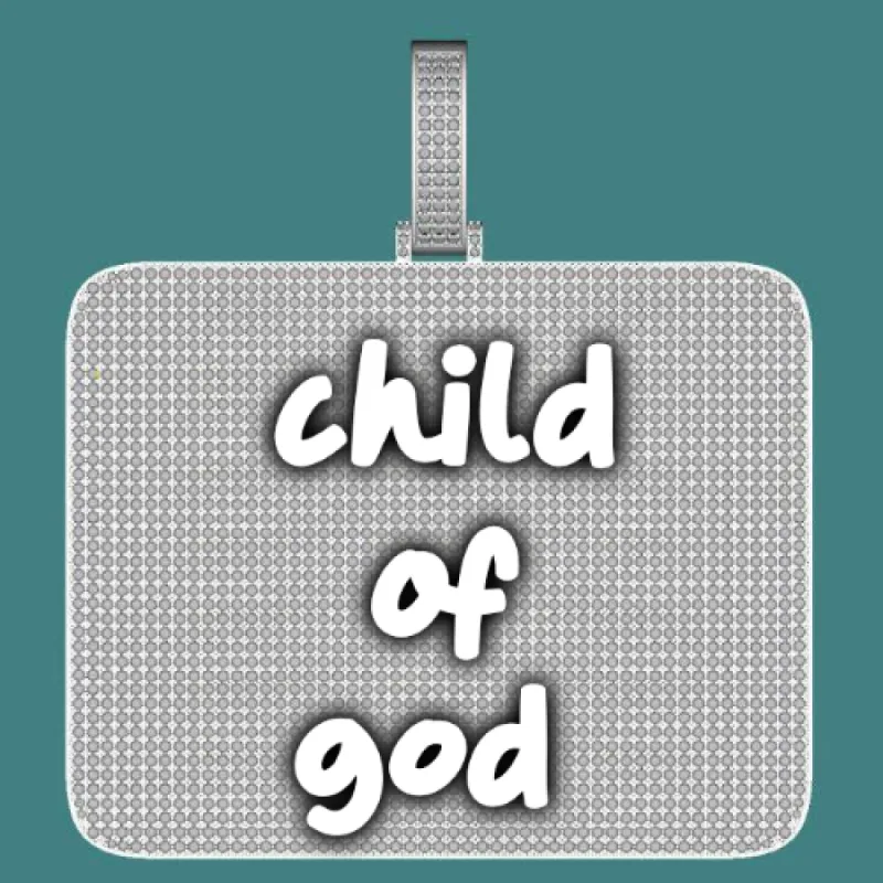 CUSTOM LETTER NECKLACE 3D BIG SQUARE sold by The GUU Shop