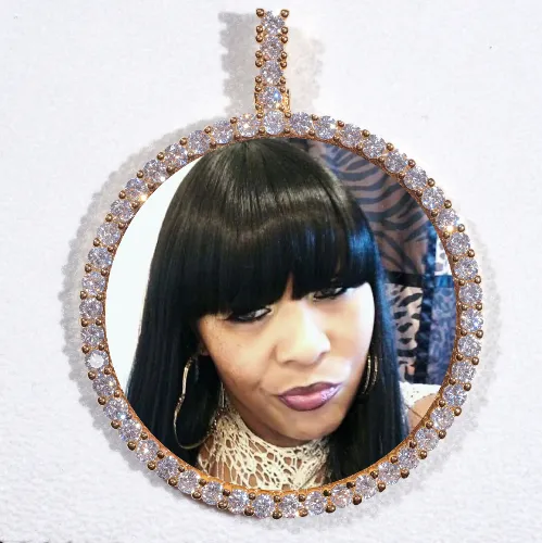 LARGE 3D CIRCLE CUSTOM PICTURE PENDANT sold by The GUU Shop