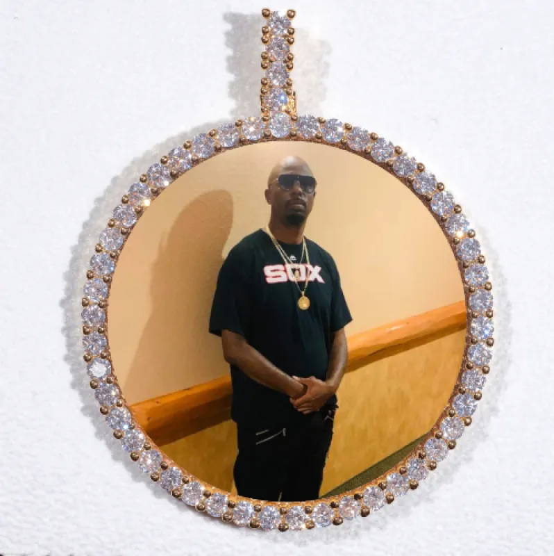LARGE 3D CIRCLE CUSTOM PICTURE PENDANT sold by The GUU Shop