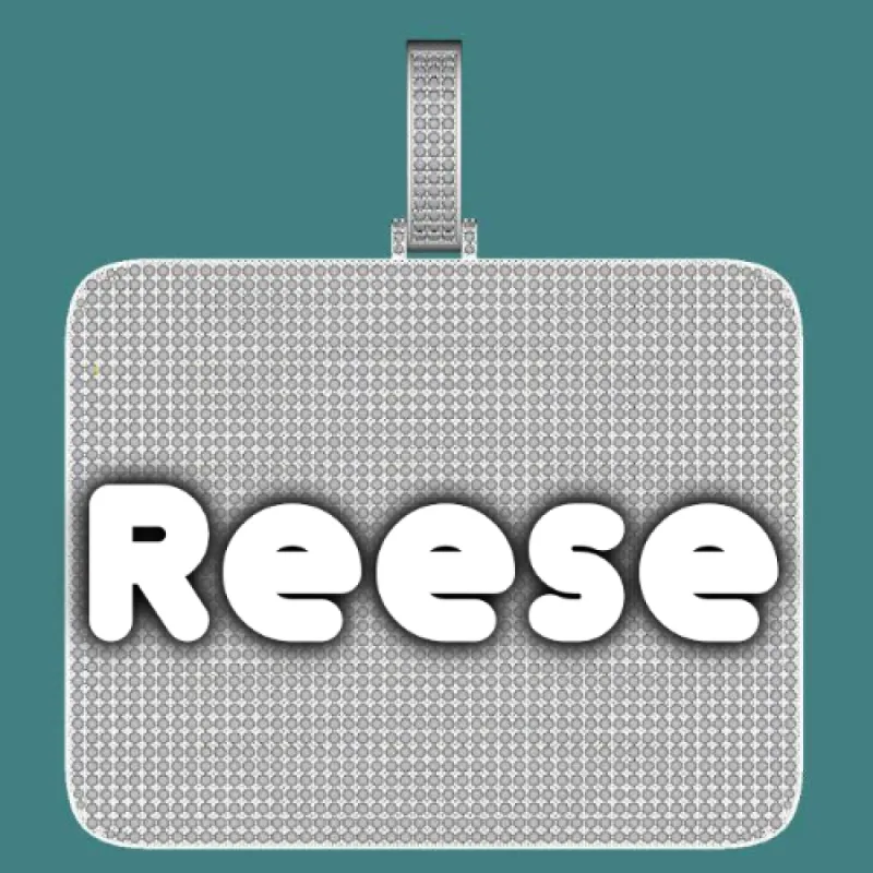 CUSTOM LETTER NECKLACE 3D BIG SQUARE sold by The GUU Shop