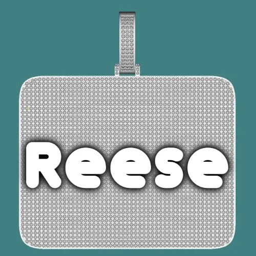 CUSTOM LETTER NECKLACE 3D BIG SQUARE sold by The GUU Shop