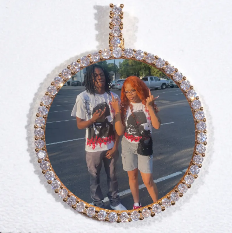 LARGE 3D CIRCLE CUSTOM PICTURE PENDANT sold by The GUU Shop