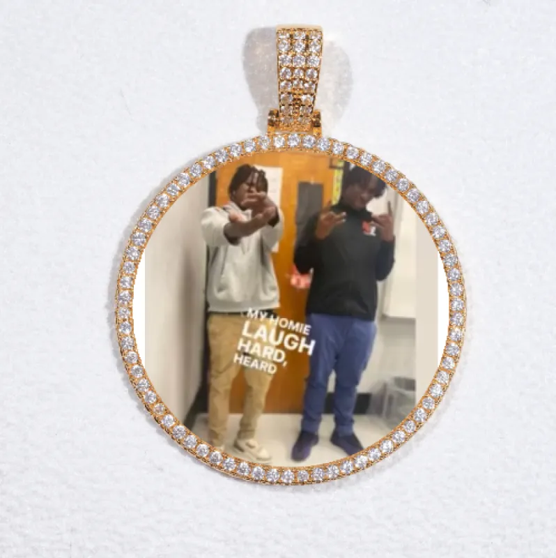 MEDIUM 3D CIRCLE CUSTOM PICTURE PENDANT sold by The GUU Shop