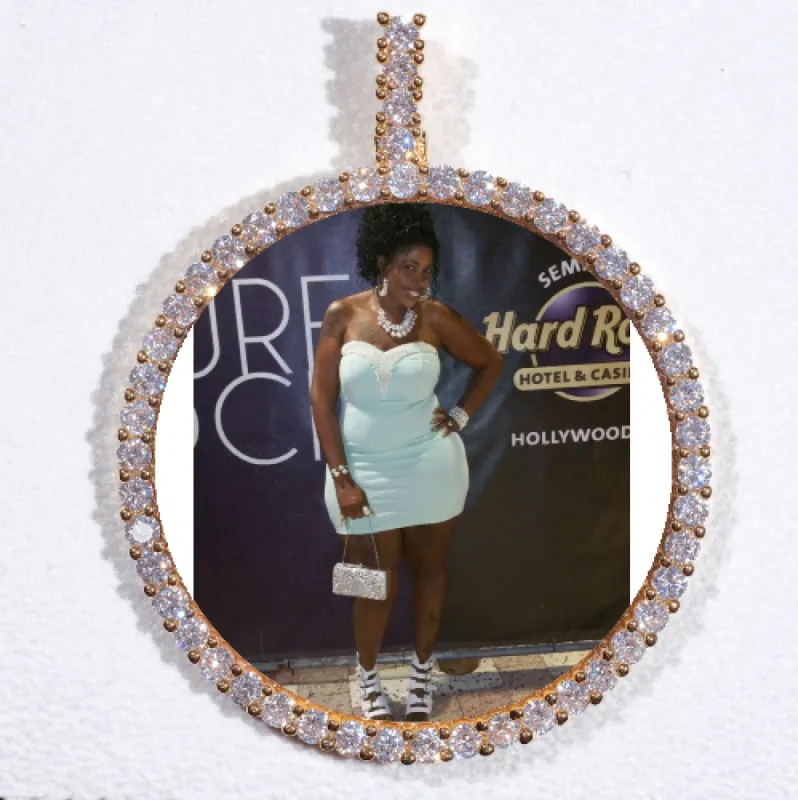 LARGE 3D CIRCLE CUSTOM PICTURE PENDANT sold by The GUU Shop