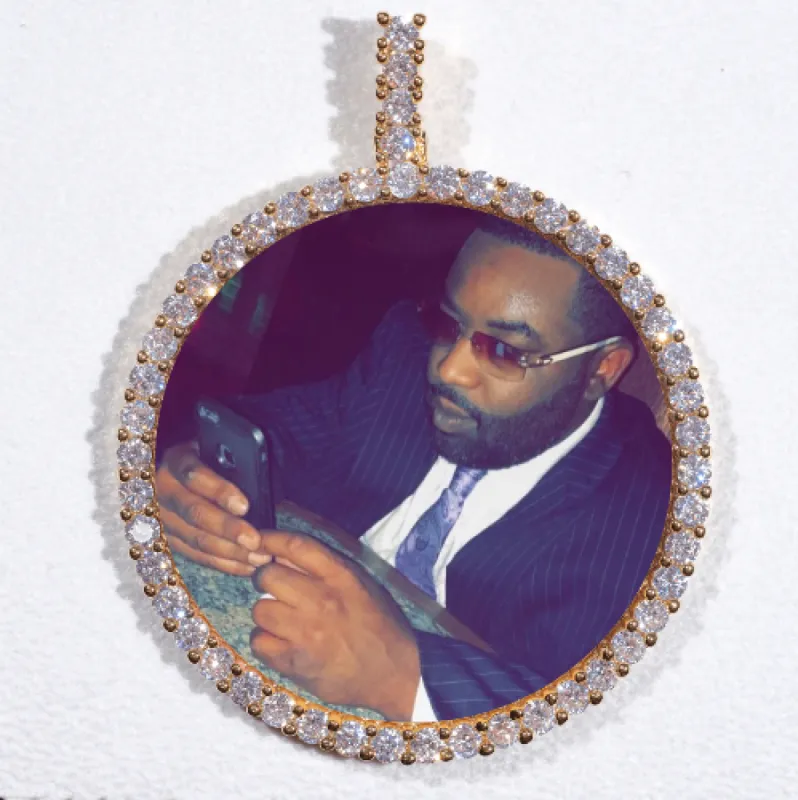 LARGE 3D CIRCLE CUSTOM PICTURE PENDANT sold by The GUU Shop