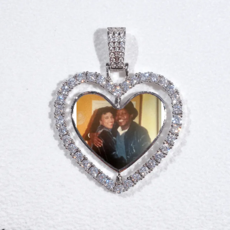 3D Spinning 2-Faced Heart Custom Picture Pendant sold by The GUU Shop