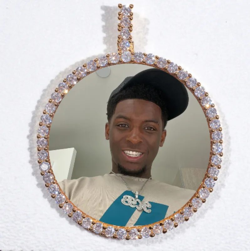 LARGE 3D CIRCLE CUSTOM PICTURE PENDANT sold by The GUU Shop