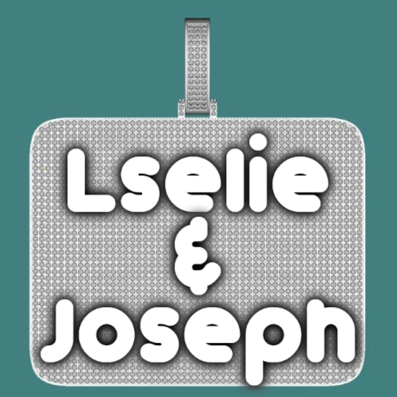 CUSTOM LETTER NECKLACE 3D BIG SQUARE sold by The GUU Shop