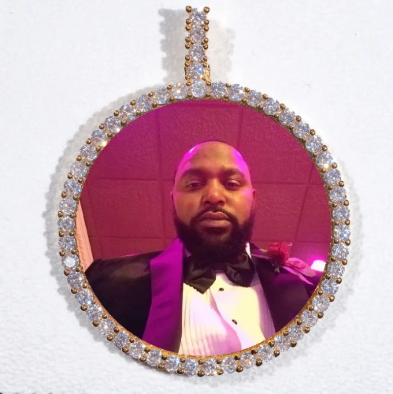 LARGE 3D CIRCLE CUSTOM PICTURE PENDANT sold by The GUU Shop