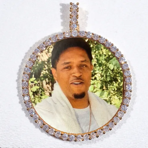 LARGE 3D CIRCLE CUSTOM PICTURE PENDANT sold by The GUU Shop