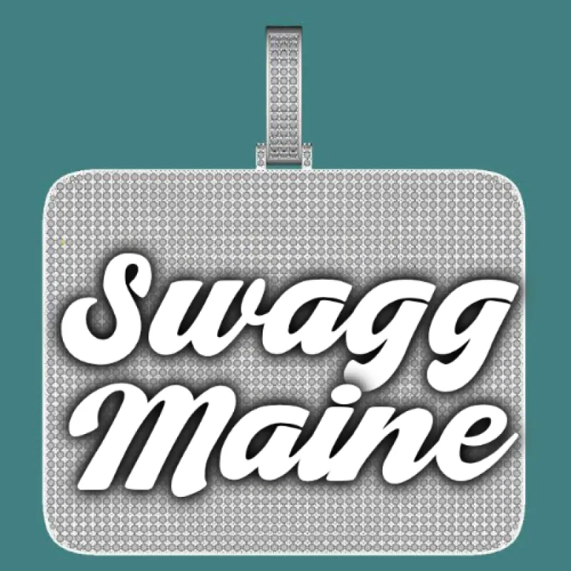 CUSTOM LETTER NECKLACE 3D BIG SQUARE sold by The GUU Shop