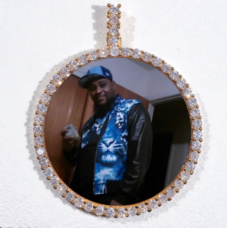 LARGE 3D CIRCLE CUSTOM PICTURE PENDANT sold by The GUU Shop