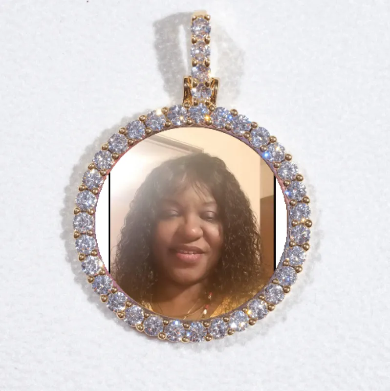 3D CIRCLE CUSTOM PICTURE PENDANT SMALL SIZE sold by The GUU Shop