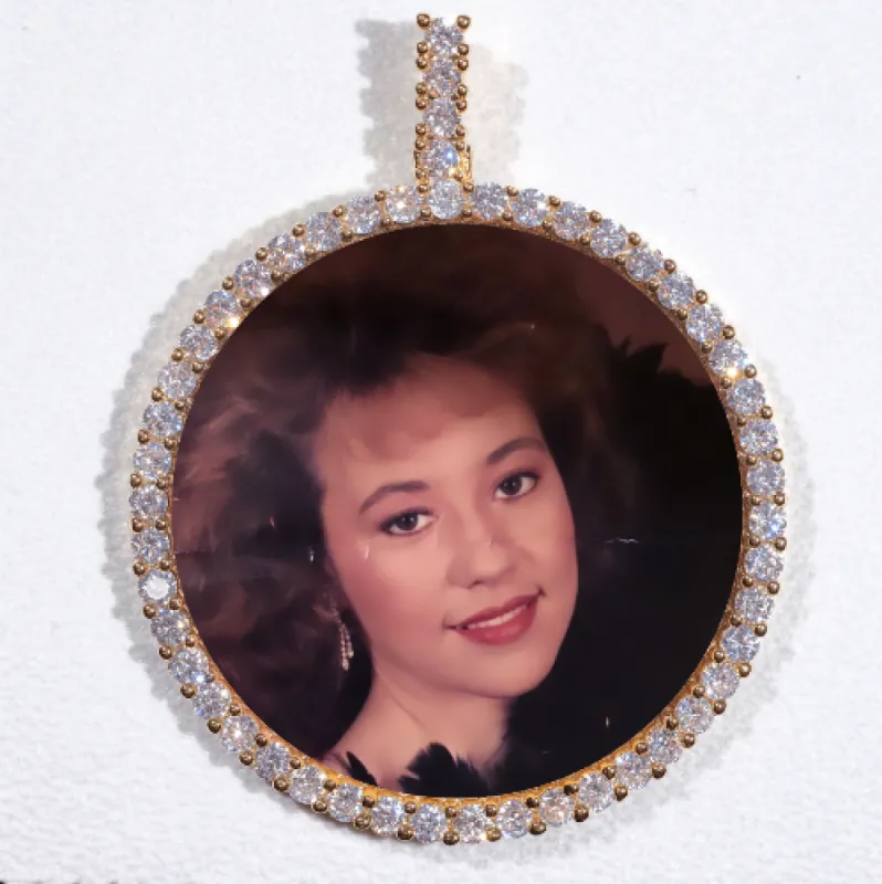 LARGE 3D CIRCLE CUSTOM PICTURE PENDANT sold by The GUU Shop