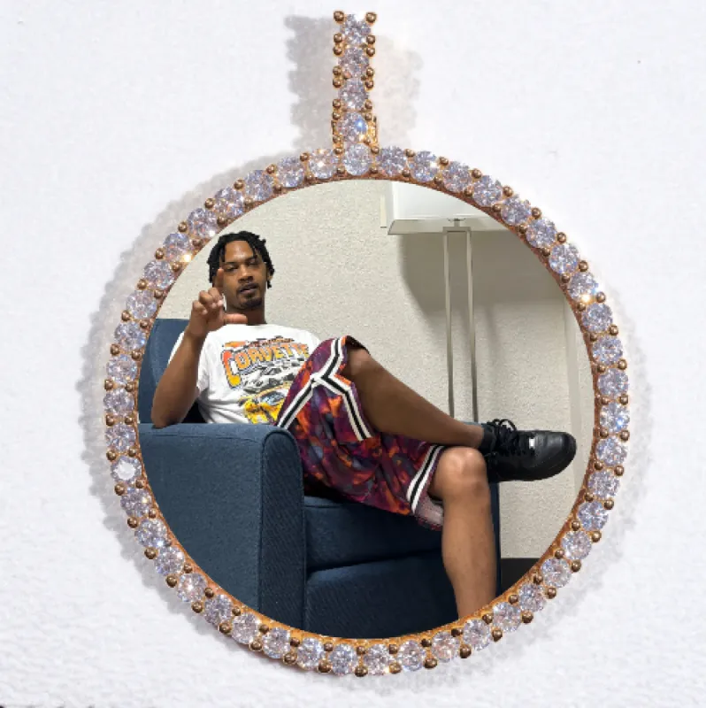 LARGE 3D CIRCLE CUSTOM PICTURE PENDANT sold by The GUU Shop