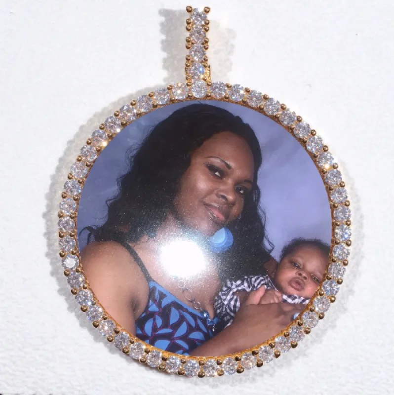 LARGE 3D CIRCLE CUSTOM PICTURE PENDANT sold by The GUU Shop