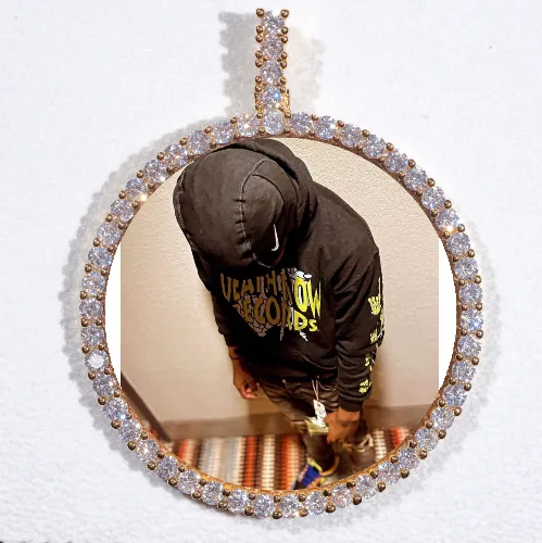 LARGE 3D CIRCLE CUSTOM PICTURE PENDANT sold by The GUU Shop