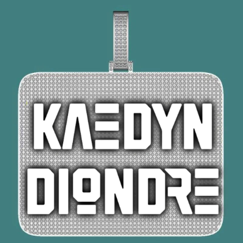 CUSTOM LETTER NECKLACE 3D BIG SQUARE sold by The GUU Shop