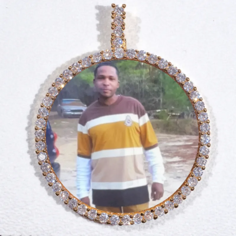 LARGE 3D CIRCLE CUSTOM PICTURE PENDANT sold by The GUU Shop