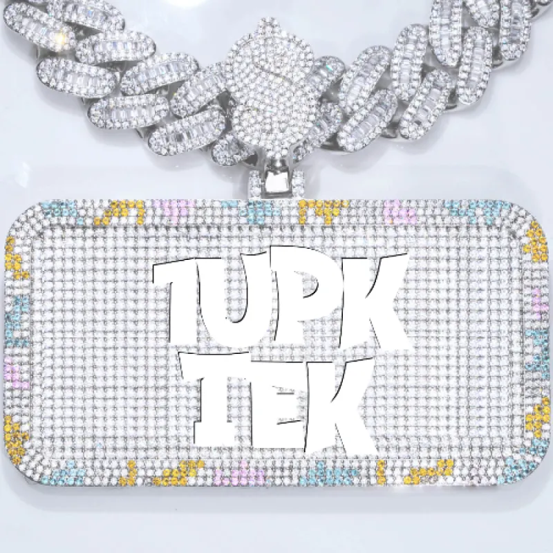 CUSTOM LETTER NECKLACE 3D COLORFUL SQUARE sold by The GUU Shop