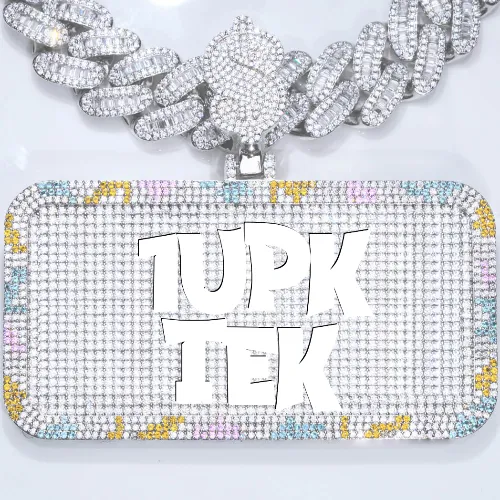 CUSTOM LETTER NECKLACE 3D COLORFUL SQUARE sold by The GUU Shop